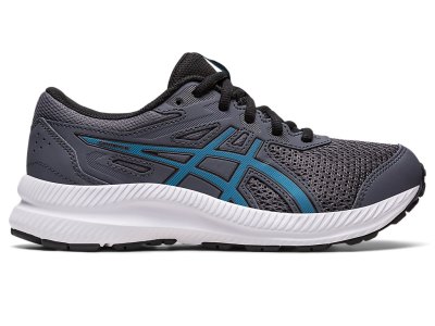 Asics Contend 8 Sports Tenisky Detske Siva Modre | SK6990-700