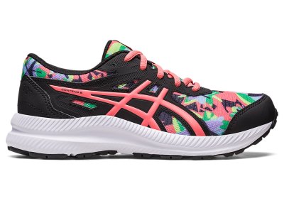 Asics Contend 8 Sports Tenisky Detske Čierne Koralove | SK0241-301