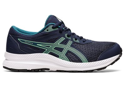 Asics Contend 8 Sports Tenisky Detske Čierne Tyrkysové | SK4678-795