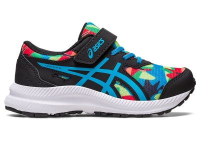 Asics Contend 8 Sports Tenisky Detske Čierne Modre | SK7286-346