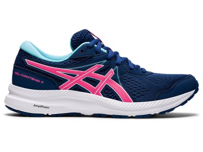 Asics Gel-contend 7 Bezecke Topanky Damske Čierne Modre Ruzove | SK7404-846